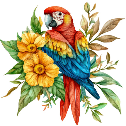 parrot fabric panel