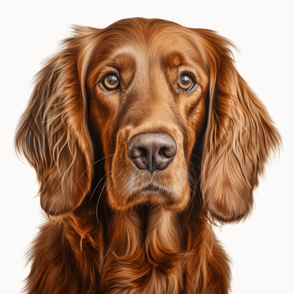 Close-up of a brown dog with floppy ears fabric panel