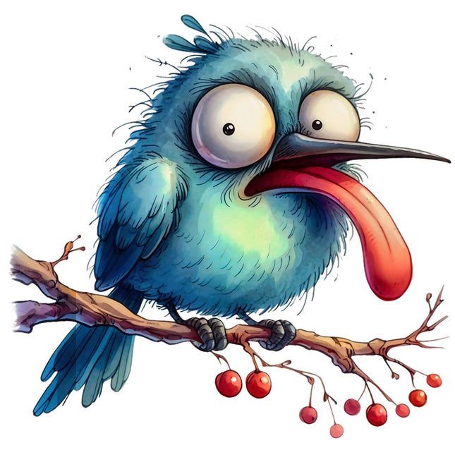 Cartoon blue bird quilt block