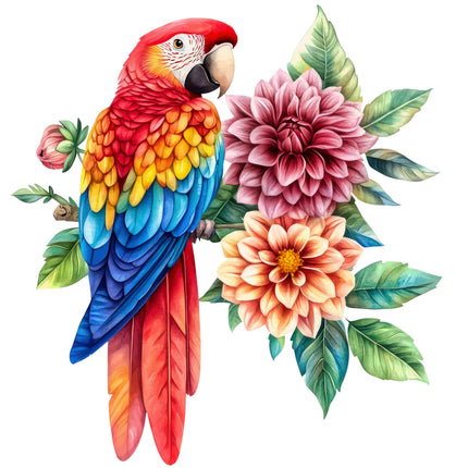 parrot fabric panel