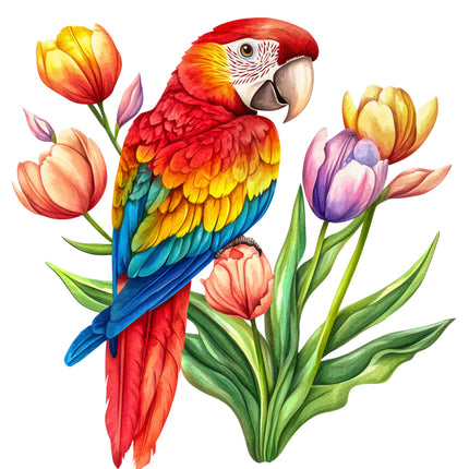 parrot fabric panel
