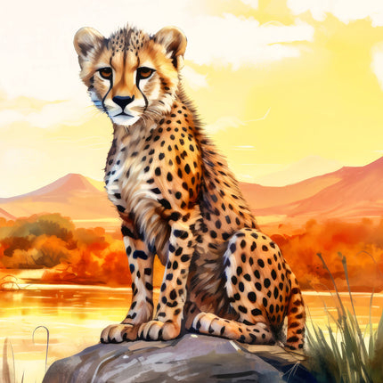 Cheetah fabric panel