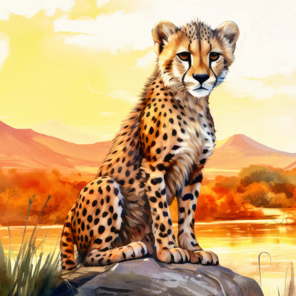 Cheetah fabric panel