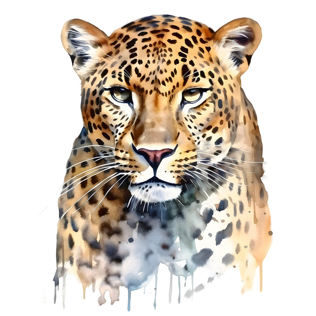 Leopard 100% Cotton Fabric Panel Block T677