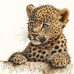 leopard fabric panel