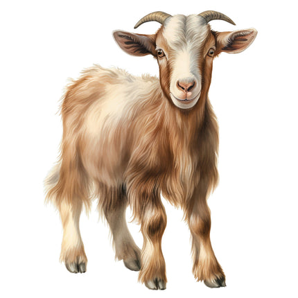 Goat 100% Cotton Fabric Panel Block T682