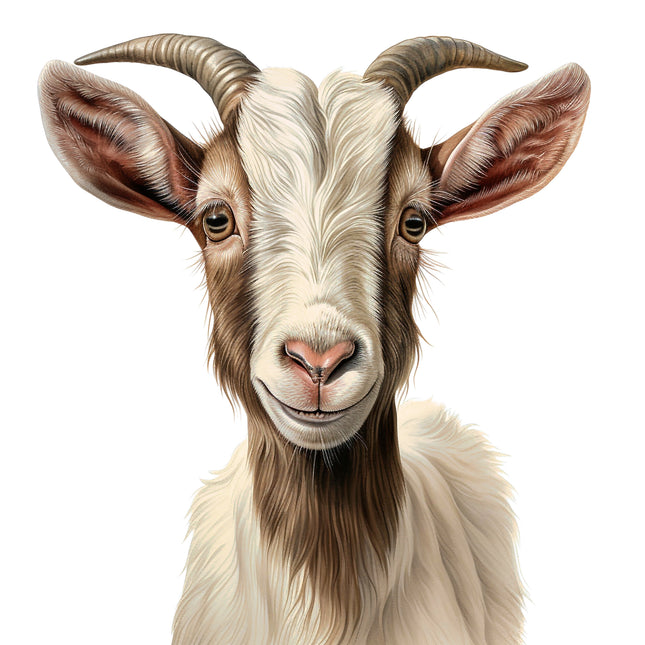 Goat 100% Cotton Fabric Panel Block T683