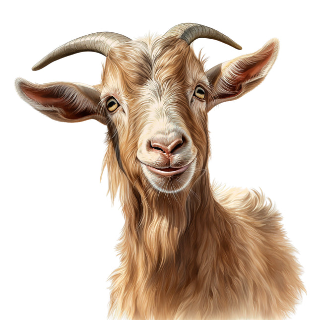 Goat 100% Cotton Fabric Panel Block T684