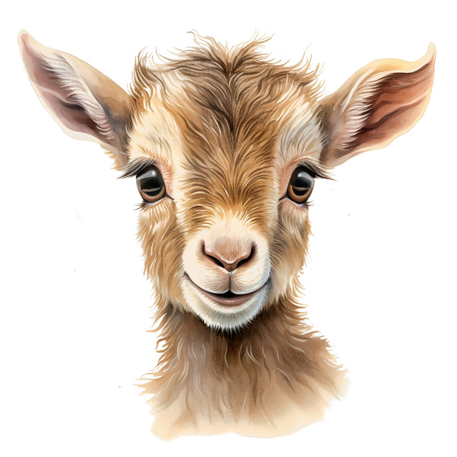 Goat 100% Cotton Fabric Panel Block T685