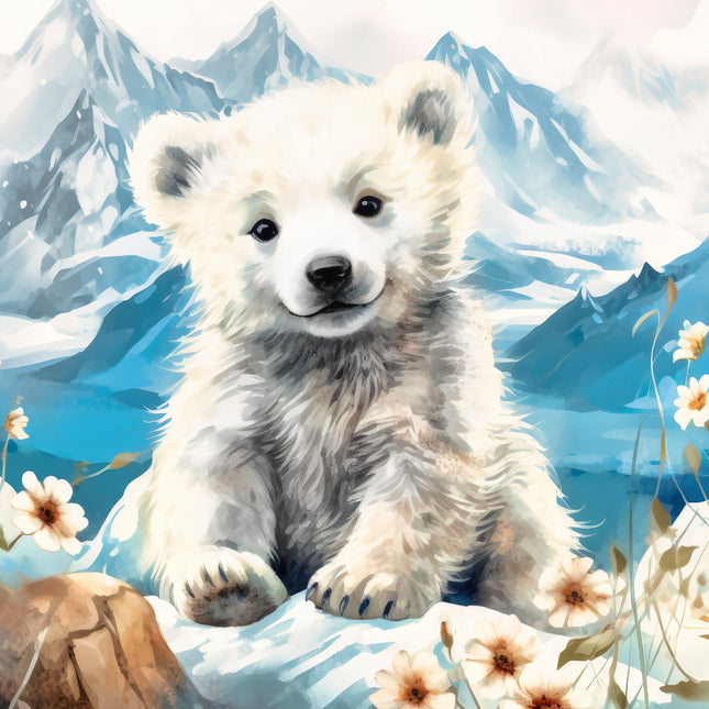 Polar bear fabric panel