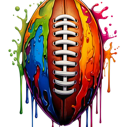 Colorful Football 100% Cotton Fabric Panel Block T707