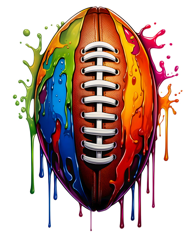 Colorful Football 100% Cotton Fabric Panel Block T707