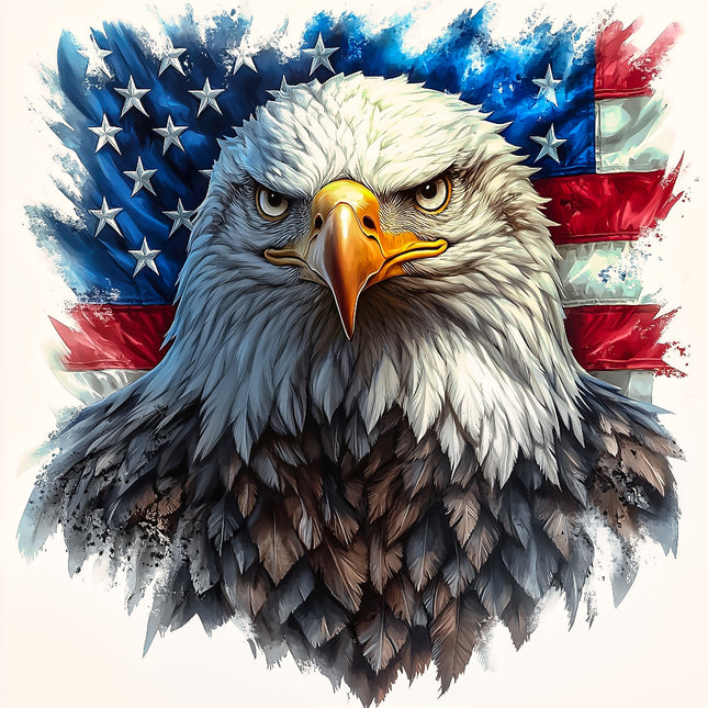 Bald eagle fabric panel