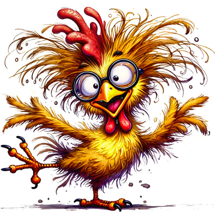 Cartoon chicken fabric panel