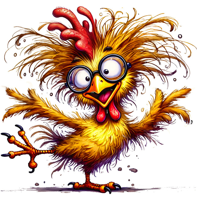 Cartoon chicken fabric panel