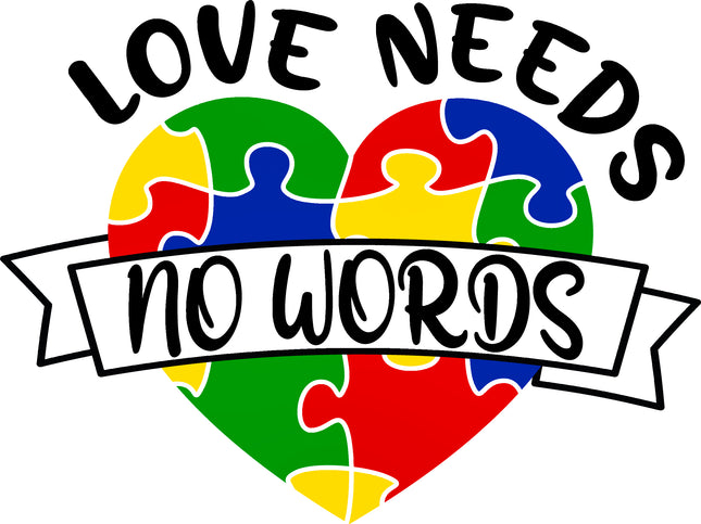 Autism Awareness 100% Cotton Fabric Panel Block T936