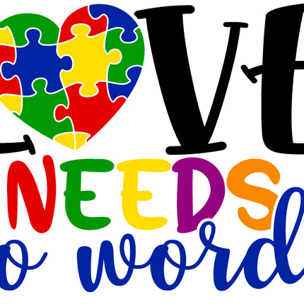Autism Awareness 100% Cotton Fabric Panel Block T937