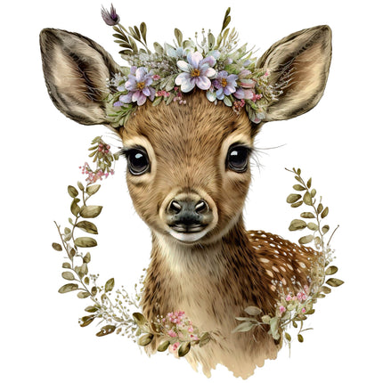 Deer fabric panel