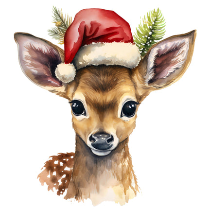 Christmas Holiday Deer 100% Cotton Fabric Panel Block T945