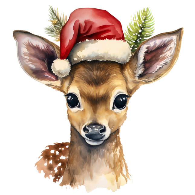 Christmas Holiday Deer 100% Cotton Fabric Panel Block T945