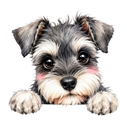 peeking puppy fabric panel