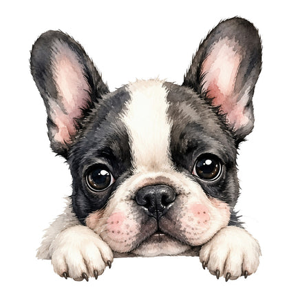 peeking puppy fabric panel