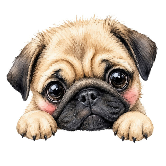 peeking puppy fabric panel