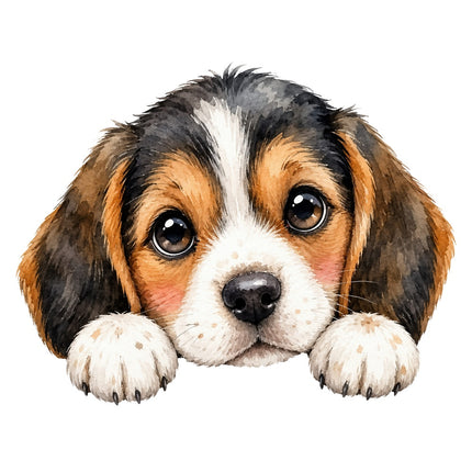 peeking puppy fabric panel