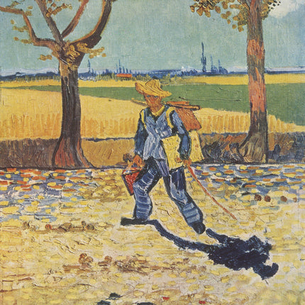 Vincent Van Gogh Traveling Painter 100% Cotton Fabric Panel J2604
