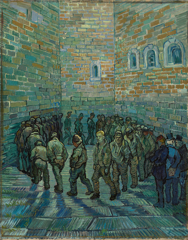 Vincent Van Gogh Prisoners 100% Cotton Fabric Panel M2173