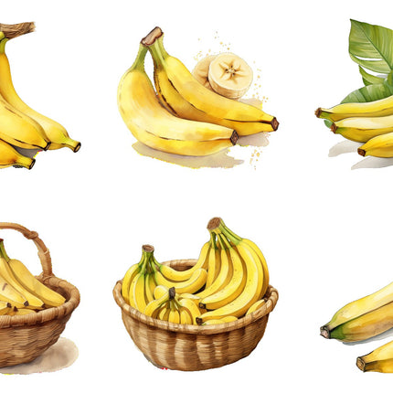 6 Piece 3"x3" Bananas 100% Cotton Fabric Panel Squares Quilting Blocks