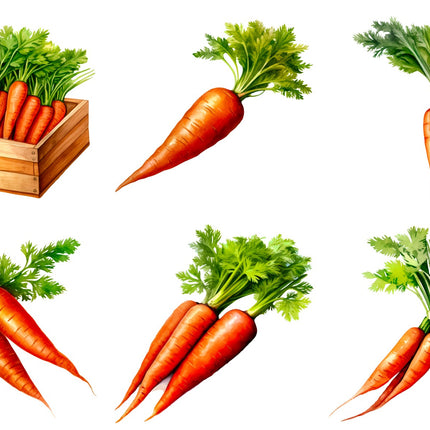 6 Piece 5"x5" Carrots 100% Cotton Fabric Panel Squares Quilting Blocks