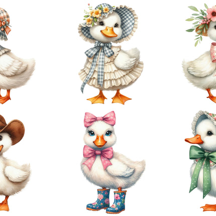 6 Piece 6"x6" Geese 100% Cotton Fabric Panel Squares Quilting Blocks