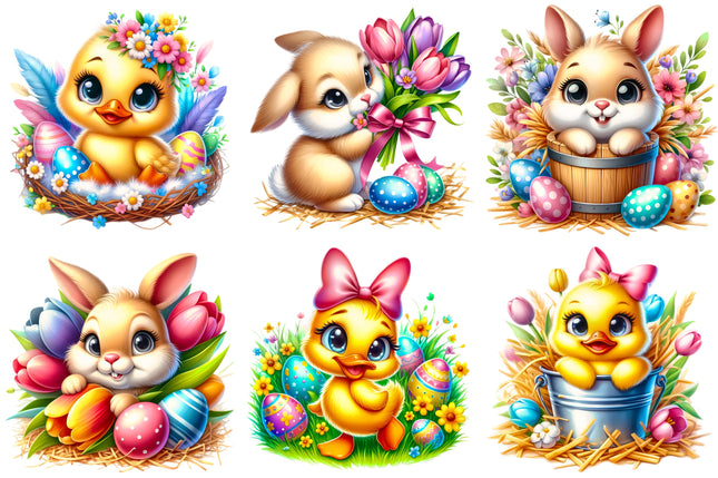 6 Piece 6"x6" Baby Giraffes 100% Cotton Fabric Panel Squares Quilting Blocks