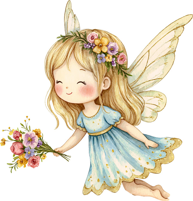 Fairy 100% Cotton Fabric Panel Block AC1840