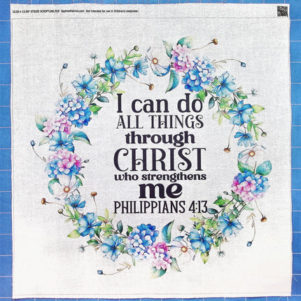 bible verse fabric panel