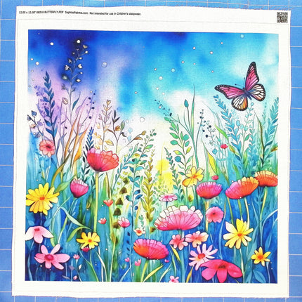 butterfly fabric panel
