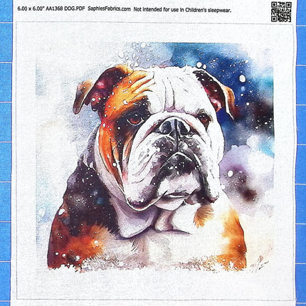 bulldog cotton fabric panel