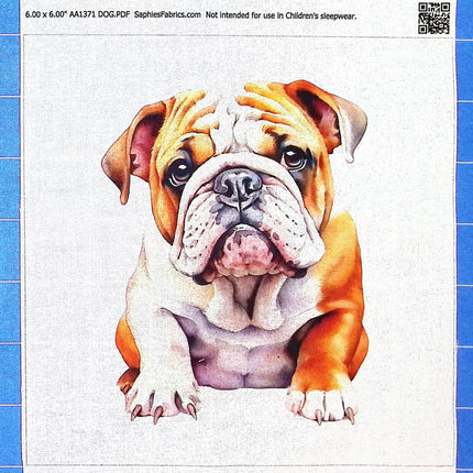 bulldog cotton fabric panel