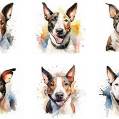 bull terrier quilt squares