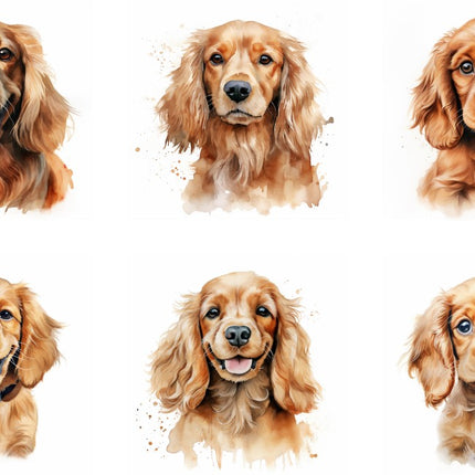 cocker spaniel cotton quilt blocks