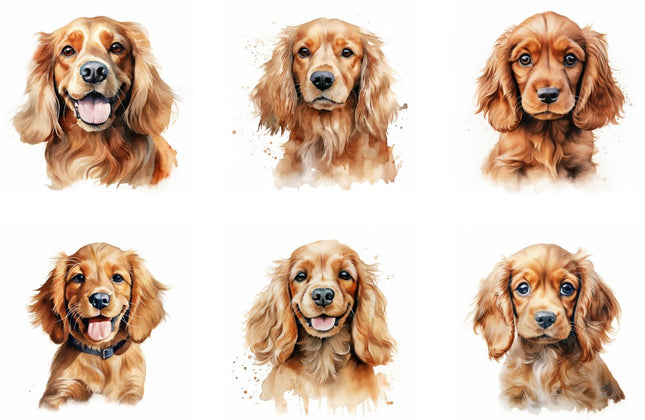 cocker spaniel cotton quilt blocks