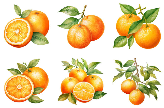 6 Piece 6"x6" Oranges 100% Cotton Fabric Panel Squares Quilting Blocks