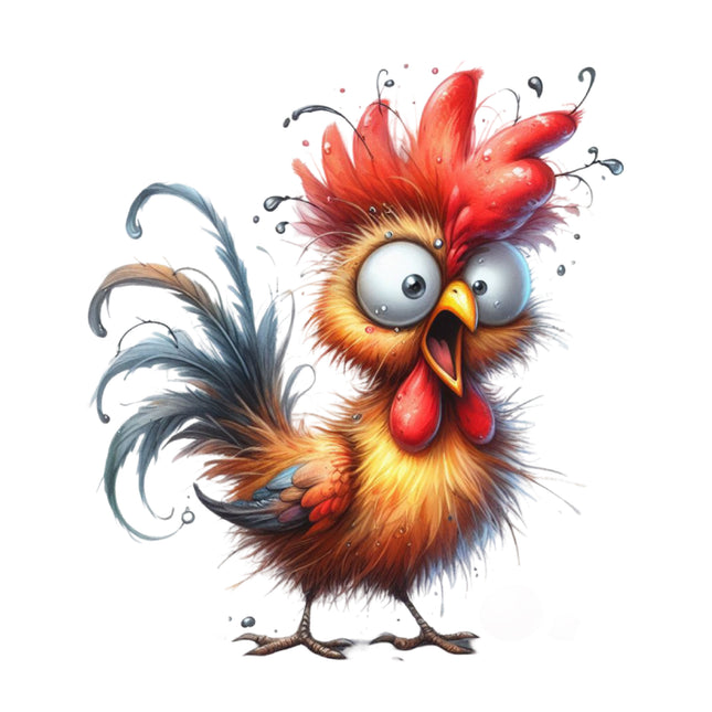 Humor Chicken 100% Cotton Fabric Panel Block M21725