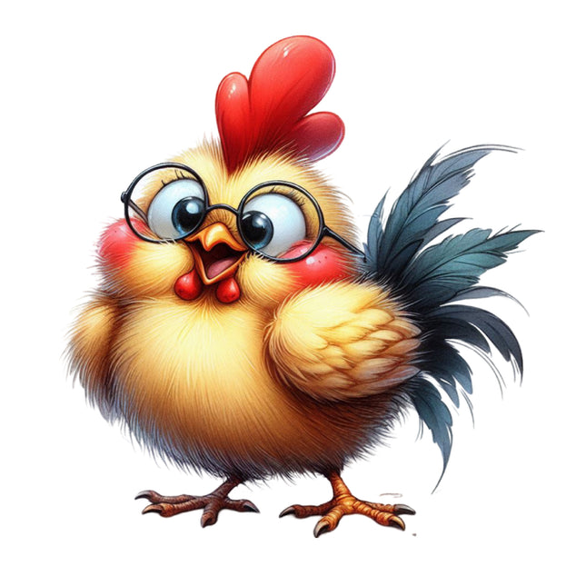 Humor Chicken 100% Cotton Fabric Panel Block M21735