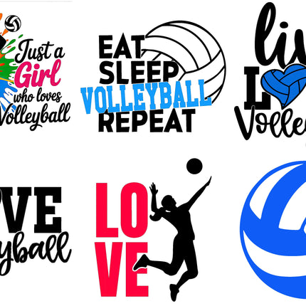 6 Piece 5"x5" Volleyball 100% Cotton Fabric Panel Squares Quilting Blocks